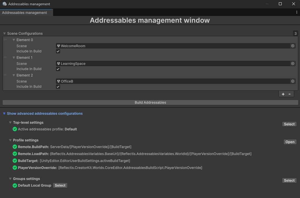 AddressablesSetup
