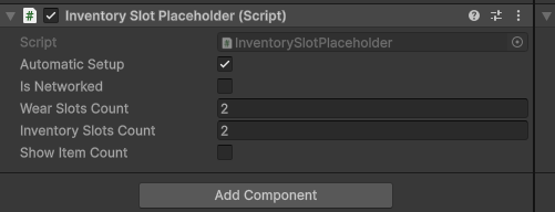 Inventory Slot Placeholder inspector