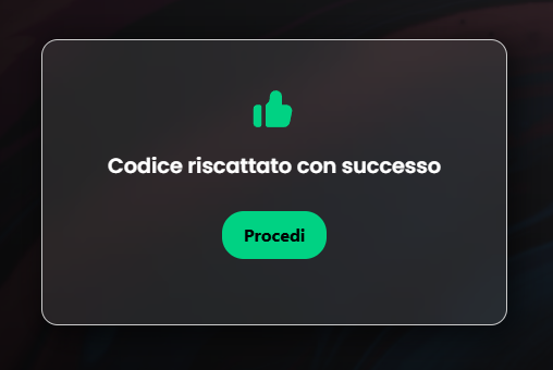 Redeem Success